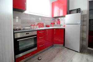 Kuchyň nebo kuchyňský kout v ubytování Apartment Kala