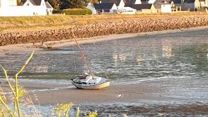 Blick auf einen Fluss in der Nähe der Pension