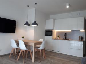 Η κουζίνα ή μικρή κουζίνα στο Apartamenty nad morzem & SPA BEST HOME 5 Mórz basen kryty