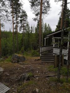 a cabin in the middle of a forest at Tontti in Petääjärvi