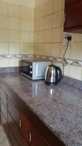 Kjøkken eller kjøkkenkrok på Hotel Dot Com Entebbe