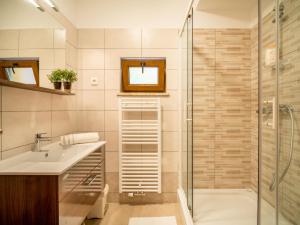 a bathroom with a sink and a shower at Apartment Oltari-1 by Interhome in Biljevine +34 photos