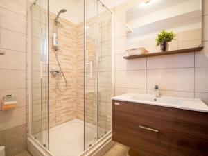 a bathroom with a shower and a sink at Apartment Oltari-2 by Interhome in Biljevine