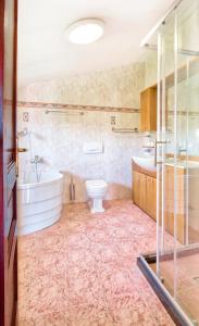 a bathroom with a tub and a toilet and a sink at Villa Sveta Eufemija Bed end Breakfast II in Rovinj +33 photos