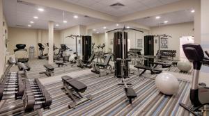 Fitnes oz. oprema za telovadbo v nastanitvi Radisson Blu Hotel Leipzig