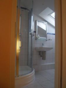 Koupelna v ubytování Gästehaus Strandkonsulat