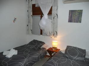 Postel nebo postele na pokoji v ubytování BUNGALOW DU VOYAGEUR