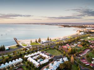 an aerial view of a beach and a resort at Quest Bunbury in Bunbury