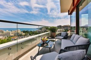 En balkon eller terrasse på Hotel Kalos