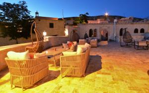 Χώρος καθιστικού στο Crassus Cave Hotel