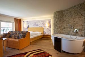 Katil atau katil-katil dalam bilik di Hotel Bräurup
