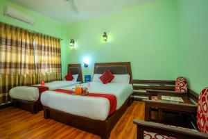 Katil atau katil-katil dalam bilik di Hotel Snowland