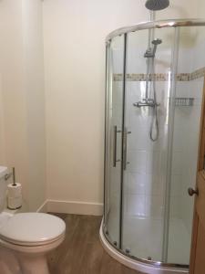 a bathroom with a toilet and a shower at The Farmhouse B&B in Dunkeld +29 photos
