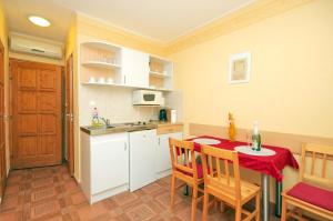 A kitchen or kitchenette at Burg Apartman