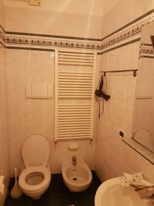 シルミオーネにあるInaquaの小さなバスルーム(トイレ、シンク付)