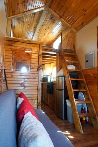 Tiny House Leadville Colorado客房内的一张或多张双层床