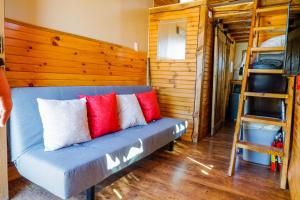 Tiny House Leadville Colorado的休息区