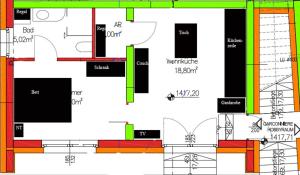 The floor plan of Apart Panoramablick