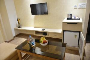 TV i/ili multimedijalni sistem u objektu Hotel Radiance