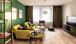 Χώρος καθιστικού στο Sleep Inn Düsseldorf Suites