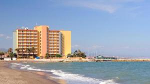 a hotel on the beach next to the ocean at Guadalmar Playa in Málaga