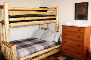 a bedroom with a bunk bed and a dresser at 4 Bed 2 Bath Vacation home in Franconia in Franconia