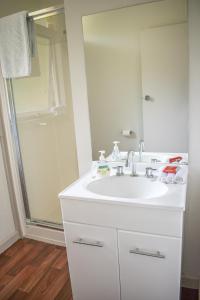 A bathroom at Russell Falls Holiday Cottages