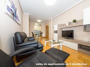 Televízia a/alebo spoločenská miestnosť v ubytovaní Gestión de Alojamientos Apartments