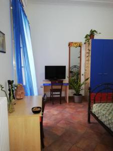 A television and/or entertainment centre at Guglielmo room's B&B