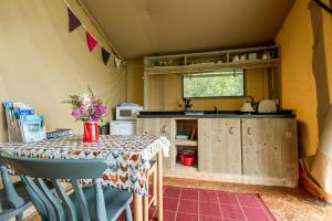 A kitchen or kitchenette at Kidwelly Glamping