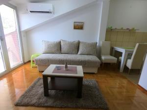 a living room with a couch and a table at Apartman ZENIT in Vrnjačka Banja