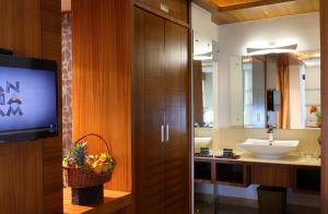 TV a/nebo společenská místnost v ubytování Amber Dale Luxury Hotel & Spa, Munnar