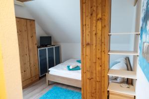 Postel nebo postele na pokoji v ubytování Haus Lebensfreude