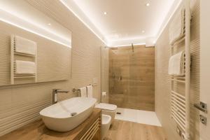 Koupelna v ubytování Hotel Vittoria
