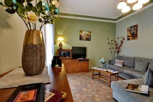 TV a/nebo společenská místnost v ubytování Angela Pool Apartments
