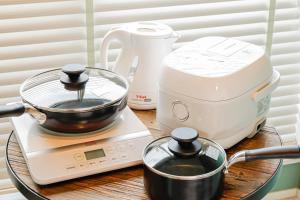 a food processor and a blender on a table at PINO te COLO in Kanazawa +61 photos