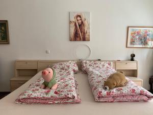 Ein Bett oder Betten in einem Zimmer der Unterkunft Ferienwohnung