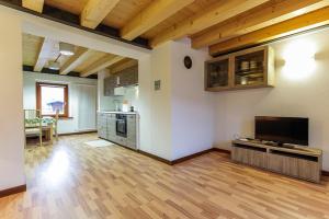 Kuchyň nebo kuchyňský kout v ubytování Albergo Diffuso Dolomiti