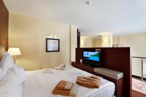 Postel nebo postele na pokoji v ubytování Spa Hotel Colossae Thermal
