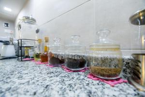 A kitchen or kitchenette at Hotel Makona