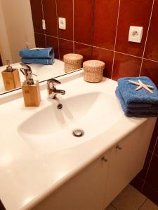 Kylpyhuone majoituspaikassa Appartement Sous le Soleil