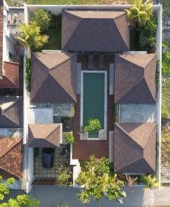 Das Gebäude in dem sich die Villa befindet