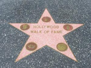 a star on the hollywood walk of fame at Hollywood La Brea Inn in Los Angeles