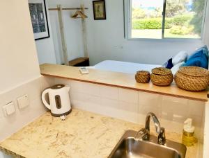 Dapur atau dapur kecil di Beach Front Villa