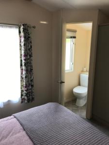 Vannituba majutusasutuses Deluxe Riverside Static Caravan