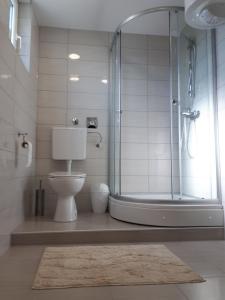 Koupelna v ubytování Apartman Škribulja
