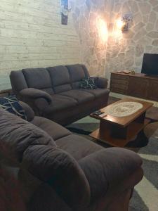 a living room with a couch and a coffee table at Holiday Home Ivana in Virpazar