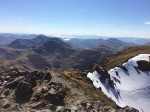 a view from the summit of a mountain at Glencoe Outdoor Centre Hostel in Glencoe