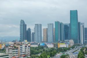 Γενική άποψη της πόλης Yiwu ή θέα της πόλης από  αυτό το ξενοδοχείο