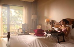Uday Backwater Resort客房内的一张或多张床位